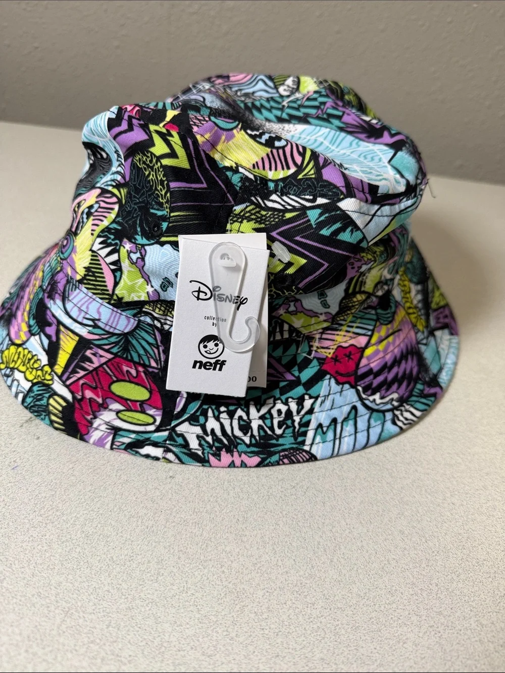 Disney Multicolor Graphic Mickey Bucket Hat - Neon Accents